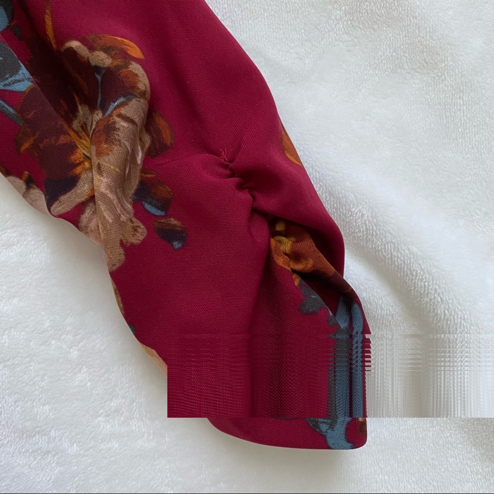 NWOT Maroon Floral Blazer - Picture 4 of 4